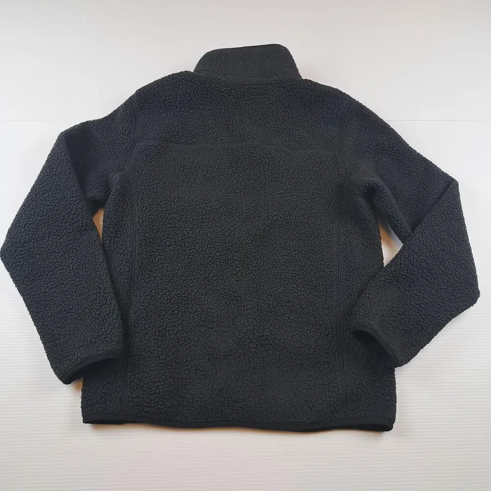 The North Face Jacket Mens Medium Black Sherpa Fleece Full Zip Outdoor Hiking